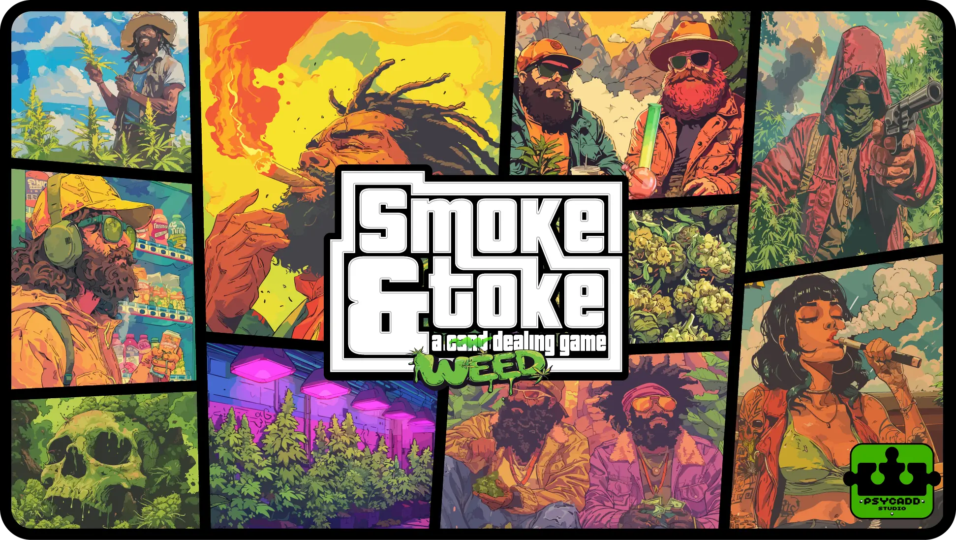 Smoke & Toke Card Game - High-stakes cannabis-fueled strategy game